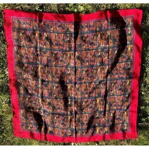 Jacobsons‎ Italian Wool Scarf Lightweight Square Vintage 34x34